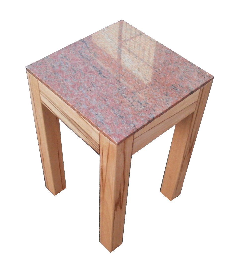 30x30x60cm Hoch Masse Martin Weddeling Blumenhocker Blumensaule Beistelltisch Kernbuche Massiv Mit Granitplatte Multicolor Red Tische Wohnzimmer