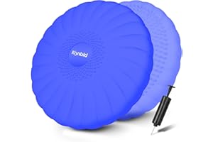 kisnbld Wobble Cushion, Extra Thick Wiggle Seat for Sensory Kids, Non-slip Balance Disc with Inflation Pump for Adults Core S