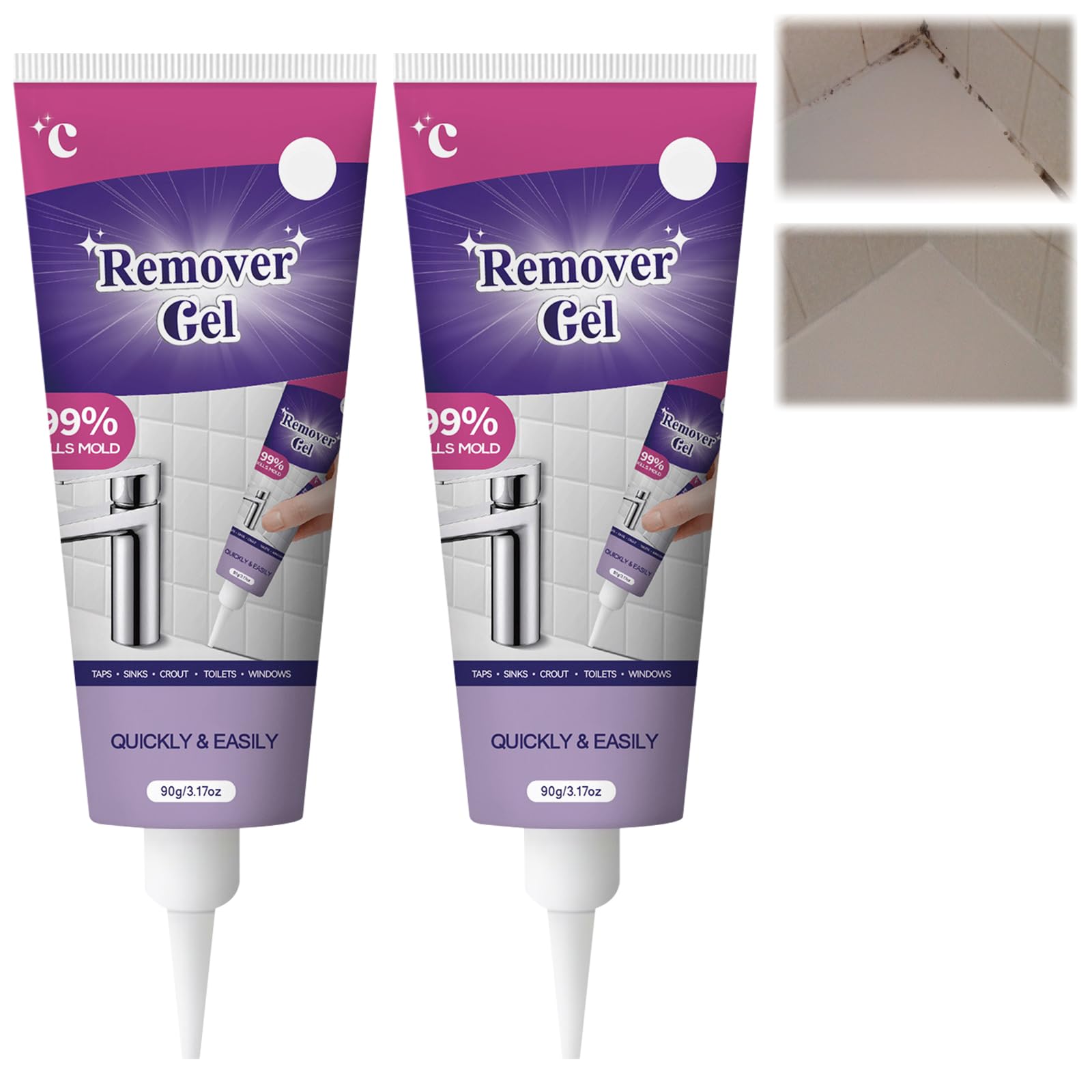 Photo 1 of YADUO 2Pcs Cleaning Remover Gel, Powerful Household Cleaning Gel, Suitable for Bathroom and Kitchen Tile Gaps, Multi-Surface Remover Gel, Safe Formula That Does Not Damage Surface