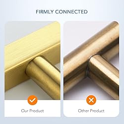 Ravinte 5 Pack Gold Cabinet Handles 3 Inch Brushed