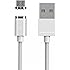 Wsken Mini2 Micro USB Magnetic LED Display Data Sync Fast Charge 3.28ft Cable for Android (Silver)