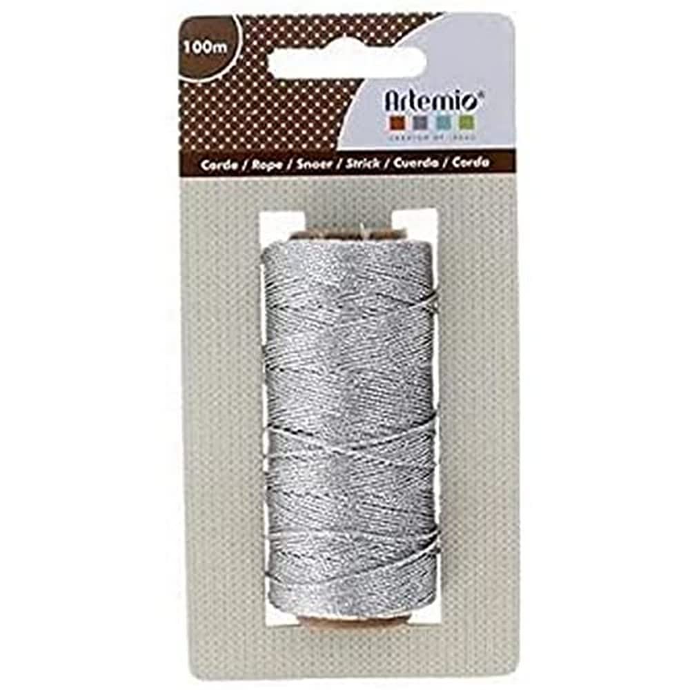 Artemio 13030104 Twine, Textile, Silver, 7 x 4 x 13.5 cm