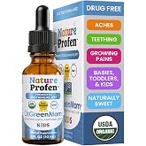 Dr. Green Mom Nature Profen Natural Relief for Infants &amp; Kids | USDA Organic Herbal Drops for Teething, Growth Spurts, and Occasional Discomfort | Natural Child &amp; Baby Comfort Aid