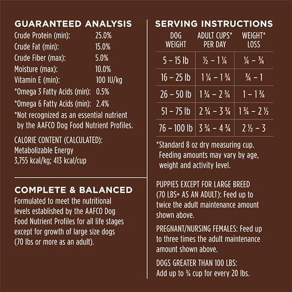 INSTINCT BE NATURAL, NATURAL DRY DOG FOOD, RAW COATED KIBBLE – REAL BEEF & BARLEY, 4.5 LB. BAG
