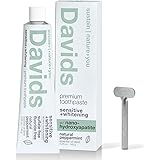 Davids Fluoride Free Nano Hydroxyapatite Toothpaste for Remineralizing Enamel & Sensitive Relief, Whitening, Antiplaque, SLS 