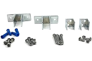 HARRIS HARDWARE Panel Pack-2 Two Ear Bracket & 2 U Brackets Die Cast Zamac for 7/8 in. Thick Panels w/Fasteners