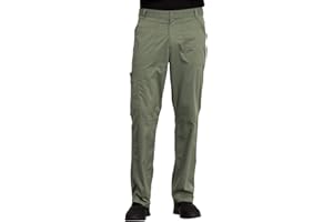Cherokee Mens Scrub Pants with Cargo Pockets, Two-Way Stretch Modern fit Button Closure with Inside Drawstring Pants - WW140