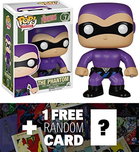 The Phantom: Funko POP! x The Phantom Vinyl Figure + 1 FREE Superhero Themed Trading Card Bundle [55301]