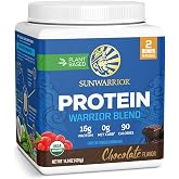 Organic Plant Based Protein Powder | Vegan Organic Protein Powder Chocolate Flavored with BCAA Amino Acids &amp; Hemp Seed Pea Blend | Non-GMO Soy Dairy Filler &amp; Gluten Free (Chocolate, 17 Servings)