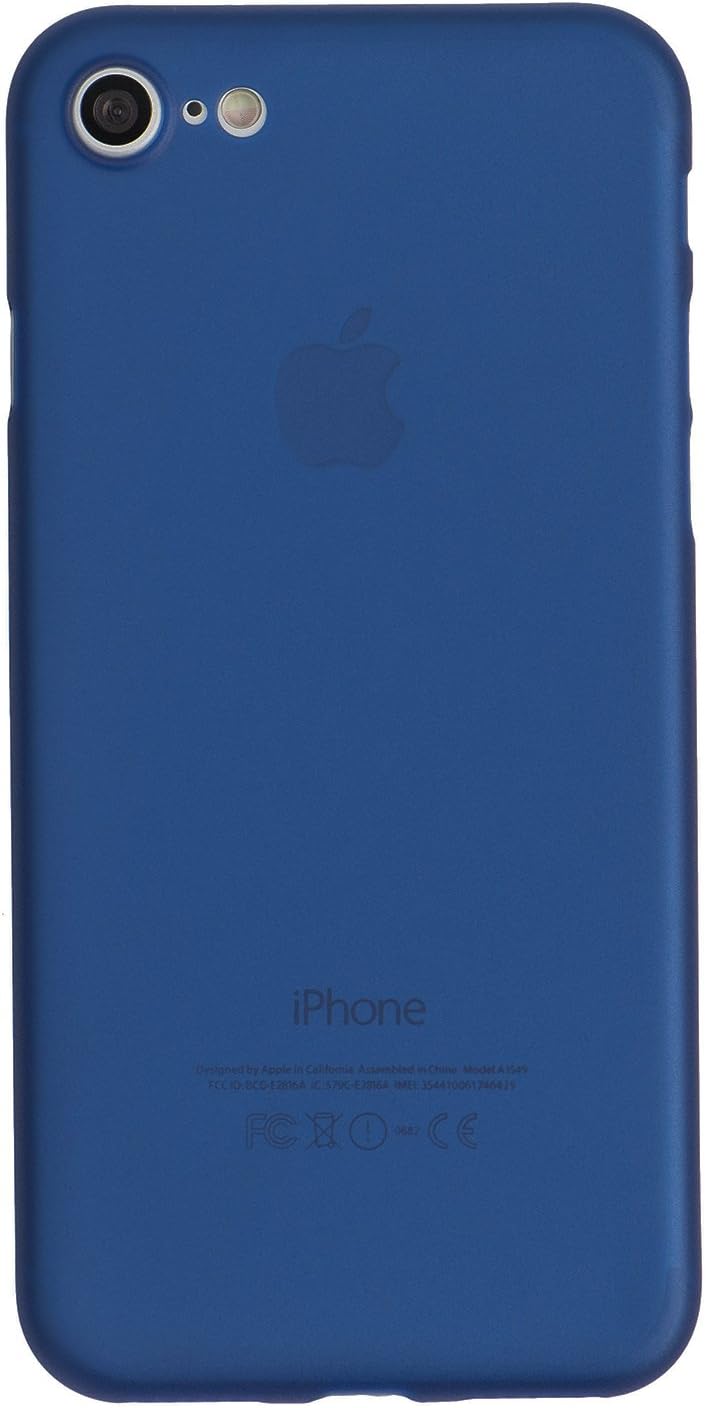 TOTALLEE iPhone 7 Case, Thinnest Cover Premium Ultra Thin Light Slim Minimal Anti-Scratch Protective - For Apple iPhone 7 | totallee The Scarf (Navy Blue)