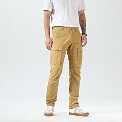 Plaid&Plain Men's and Women's Khaki Cargo Pants