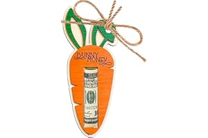 Orange Easter Bunny Money Holder Carrot for Cash Gift,Cards Holder Basket Tag,Gifts for Teens Boys, Girls, Toddlers, Kids, Gr