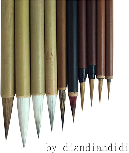 Serie de 10 pinceles de tinta profesional para la pintura y ...