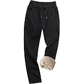GXAMOY Men's Winter Fleece Pants Sherpa Lined Sweatpants Active Warm Thick Jogger Pants