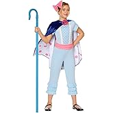 Spirit Halloween Disney Toy Story Kids Bo Peep Jumpsuit Costume, Officially Licensed, Blue Jumpsuit with Pink Polka Dot Cape