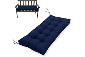 MTMR Water-Repellent Outdoor Bench Cushion-44X19 Inch Tufted Porch Swing Cushions with High Elasticity PP Cotton and Durable Ties, Thick Bench Seat Cushions for Patio Furnitures, Indoor Window Cushion