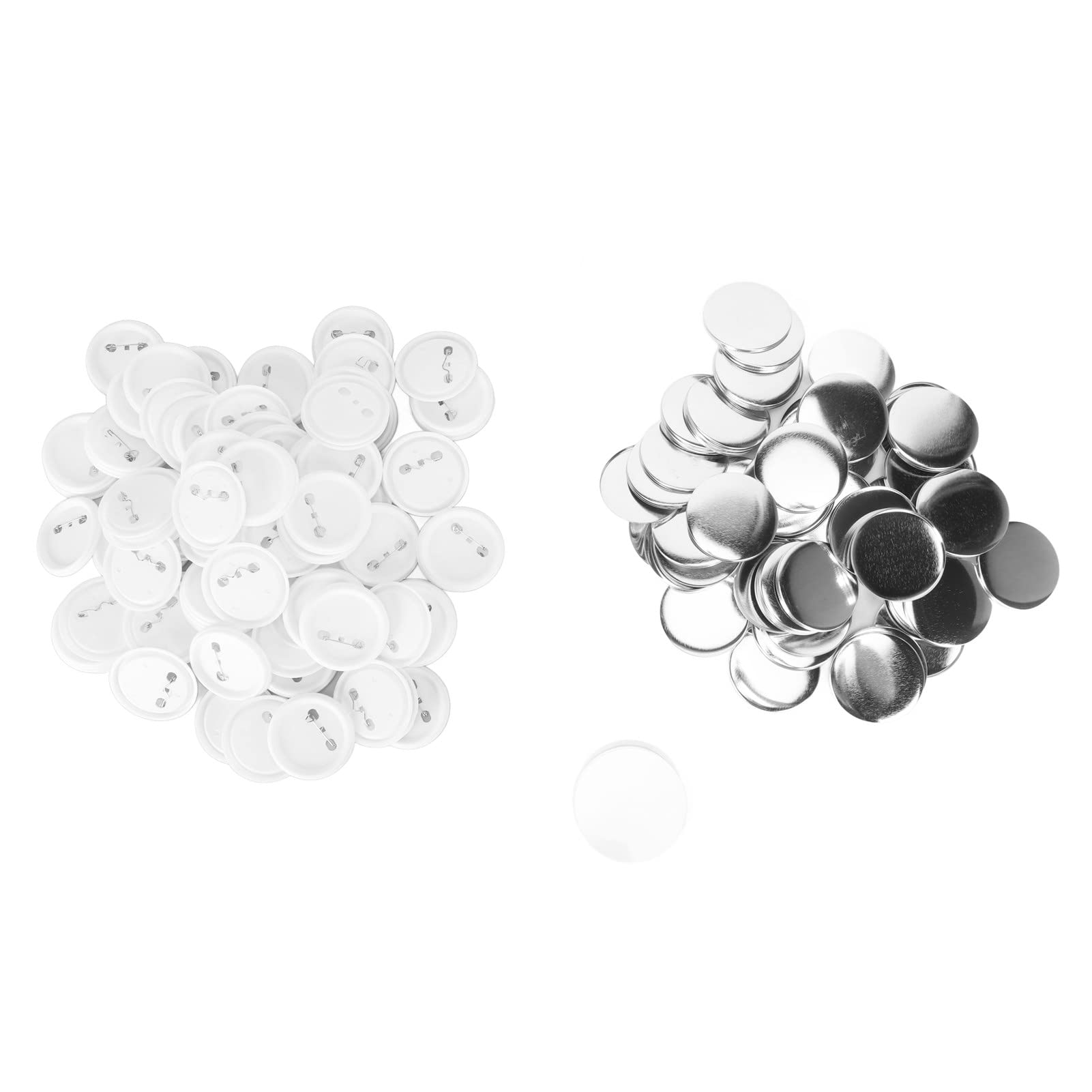 Button Making Supplies,58mm Badge Blanks Button Badges,Round 100 Sets DIY Multipurpose Blank Button Badge Parts Set Sturdy Tinplate for Handcraft