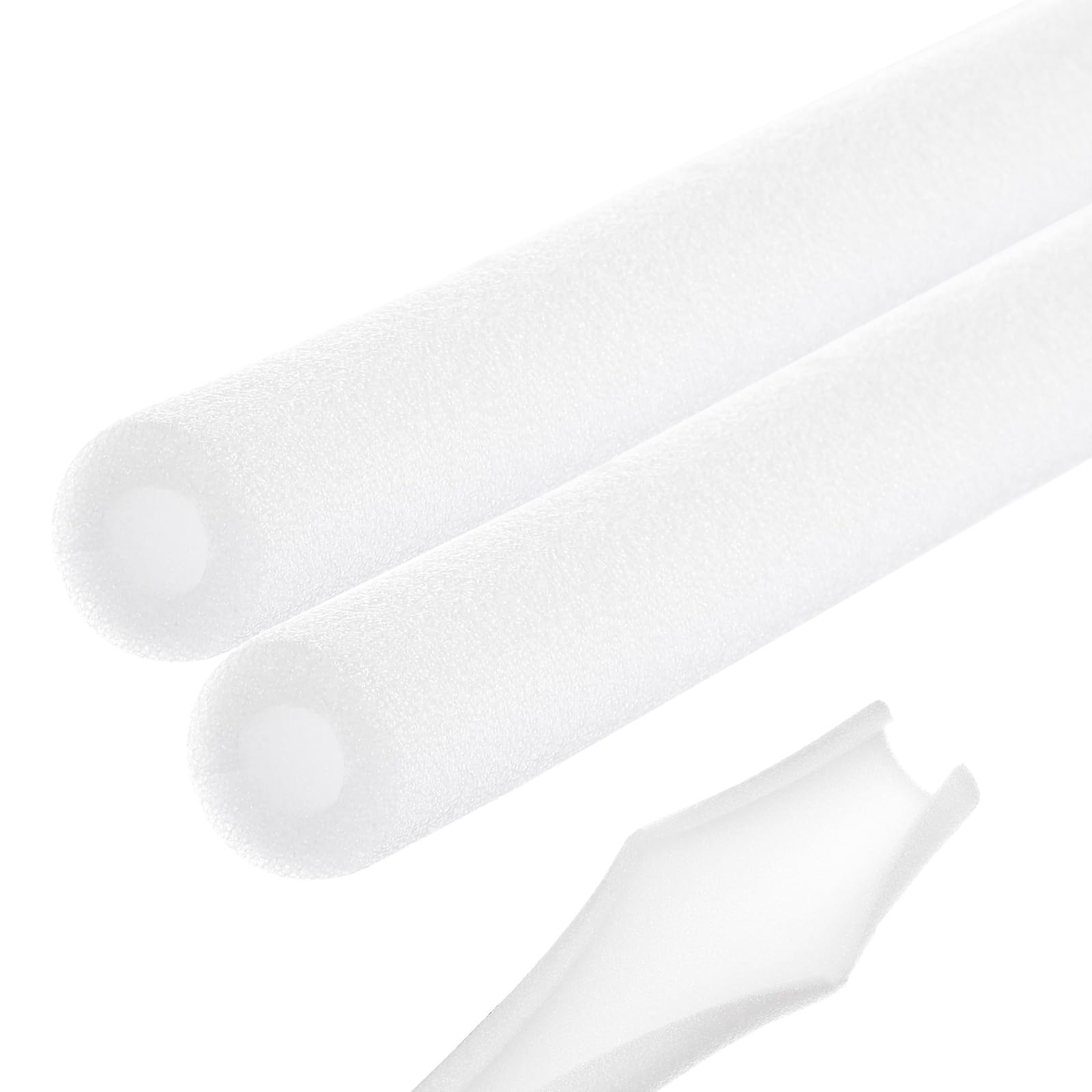 Rebower 2pcs Pipe Insulation Foam Tube 10x20mm 3ft Heat Preservation Foam Pipes [for Copper Water Pipe Freeze Protection] - White