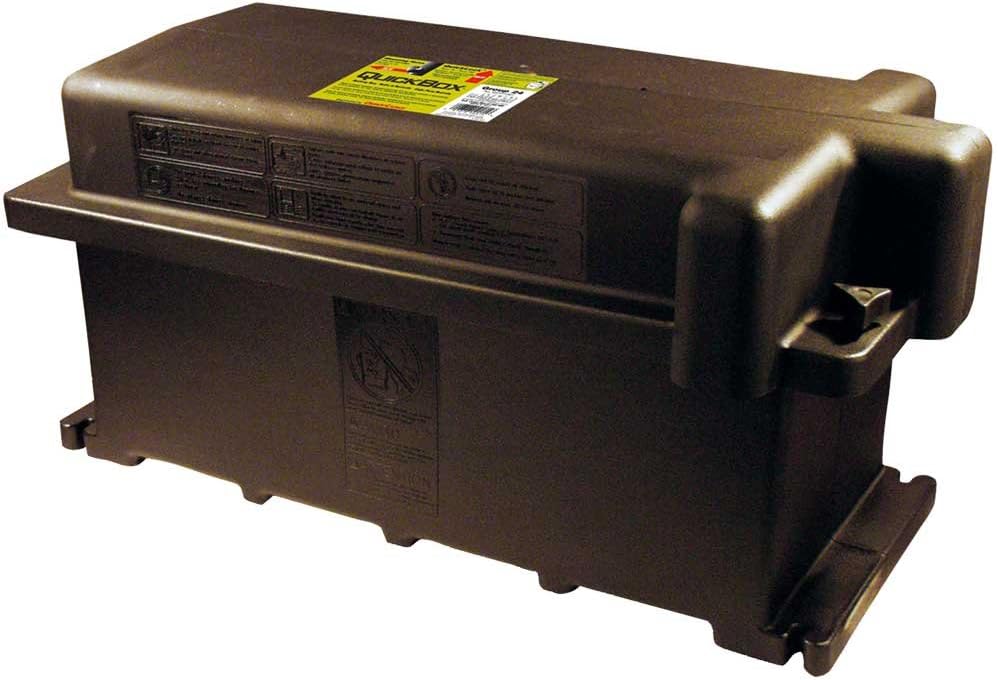 Strong Box Battery Box - (1) 4D Battery, Black POLYCARB, QUICKCABLE, P/N 120177