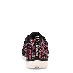 Skechers Women's Virtue Sneaker, Black/Pink=BKPK, 6