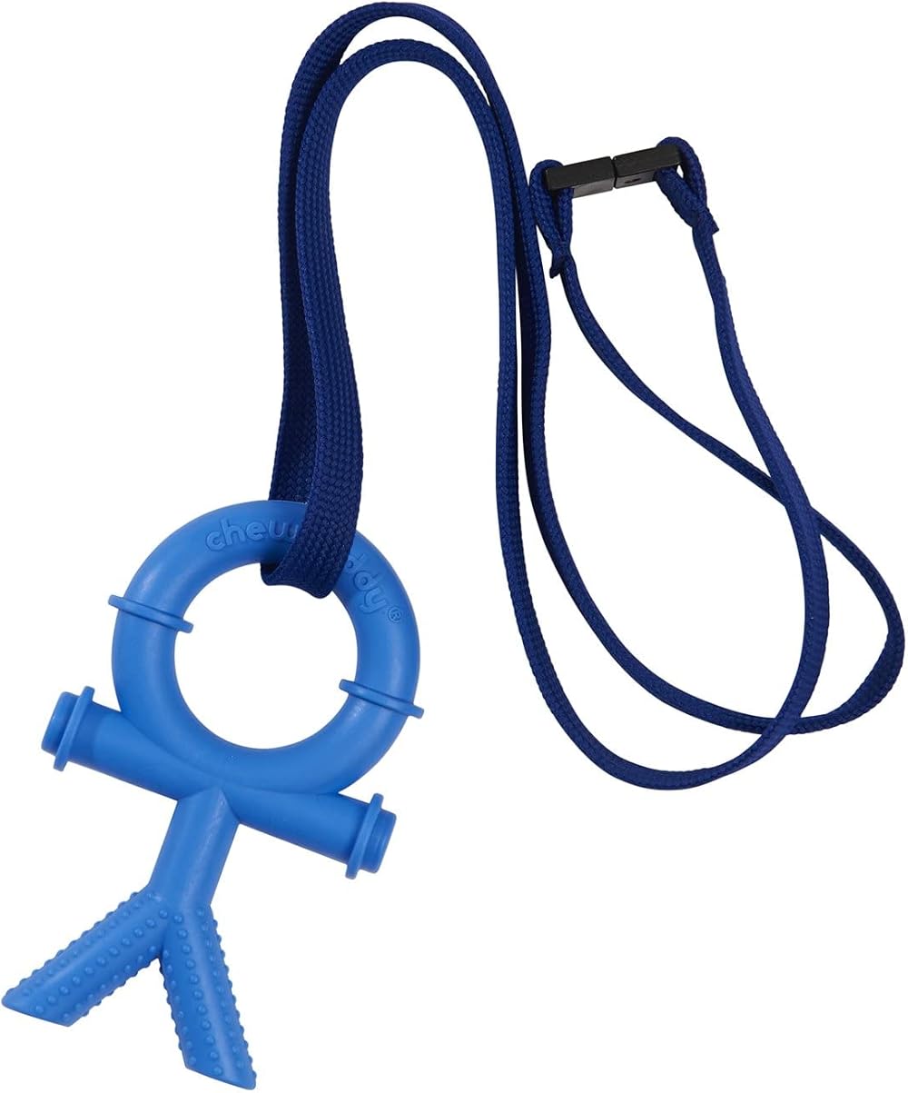 Chewbuddy Sensory Stickman & Lanyard Blue 10cm x 6cm CE UKCA
