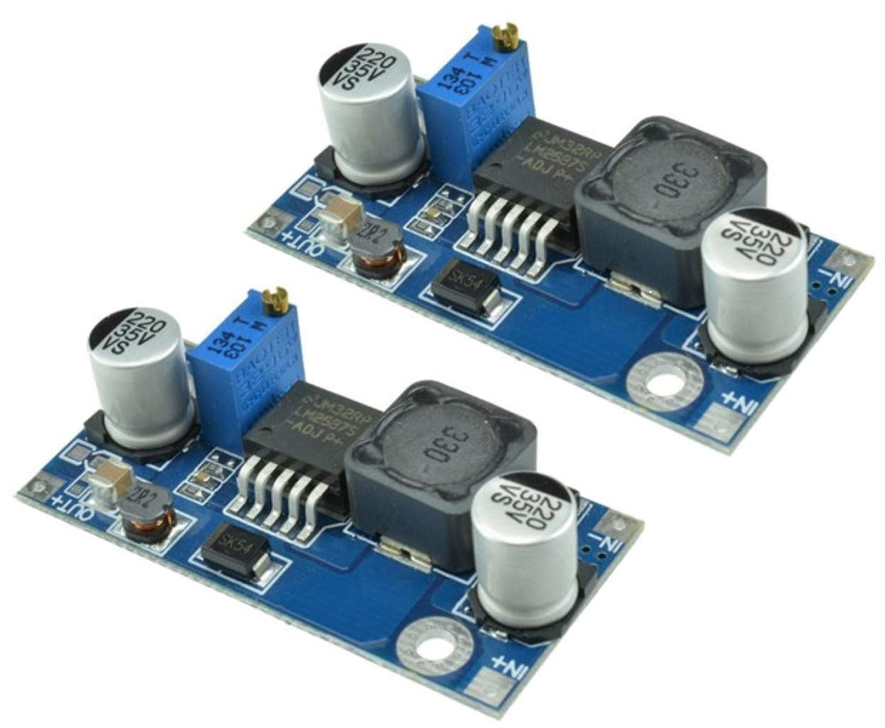 TECNOIOT 2pcs lm2587 DC-DC Boost Converter 3-30v step up 4-35v Power Supply módulos Max 5a
