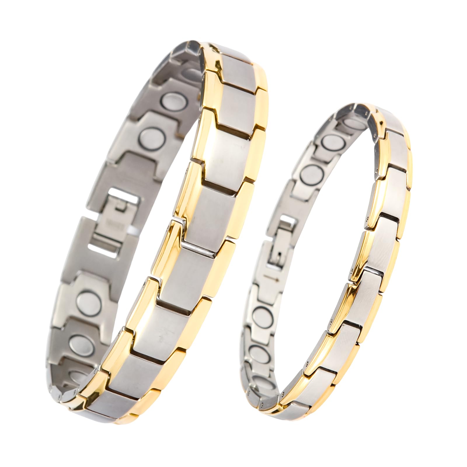 HAQI Powerful Magnetic Bracelet for Men and Women,3500 Gauss Strong Magnets Bracelet with Gift Box & Removal Tool (Men)