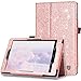 BENTOBEN Case for Fire HD 8 (2018/2017/2016 Release, 8th/7th/6th Generation) Glitter Sparkly Folio Folding Kickstand Smart Cover with Stylus Holder & Auto Wake/Sleep for Amazon Fire HD 8, Rose Gold