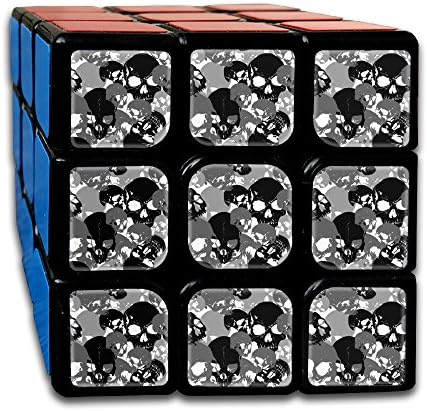 Black Stacking Skull Camouflage Printing Easy Smooth Turning Stickerless 3x3 Speed Cube Puzzle Release Stress