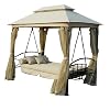 Gazebo Parasole da Giardino con Dondolo Letto