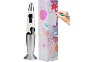 AONESY Black Lave Lamp 13.5 Inch Lave Lamp White & Black Wax for Kids Liquid Motion Lamp Magma Lamp Relaxing Table Lamp Mood Night Light Nighlight Home Decor Living Room Office Bedroom for Adults Boys Girls