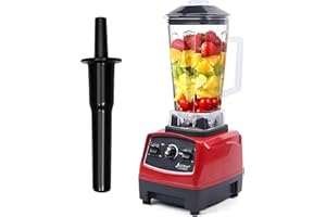 YINZINR 3HP Professional Heavy Duty 2L High Power Commercial Blender Mixer Juicer Smoothie Maker, 2200W Red