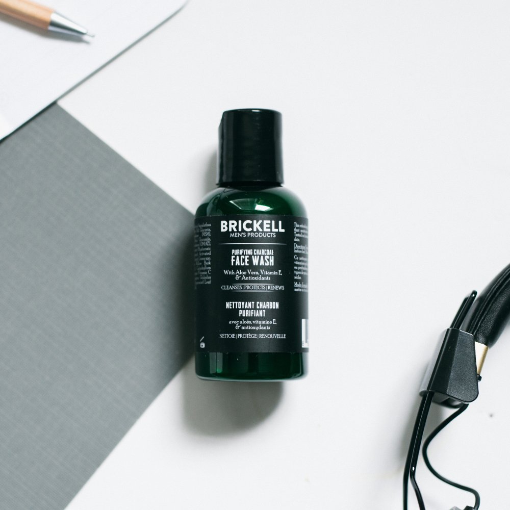 brickell men's charcoal face wash
