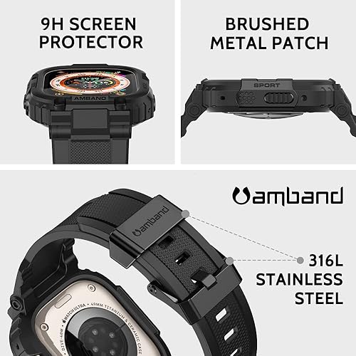 amBand M1 Sport Case Band for Apple Watch Ultra 3/2/1 SE 3/2/