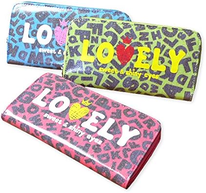 Amazon 子供 ウォレット 長財布 女の子 ラウンドファスナー ラメ素材 ロゴ総柄 女児 ジュニア ノーブランド品 2 グリーン ノー ブランド品 財布