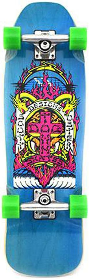 Dogtown Scott Oster Mini Cruiser Complete Skateboard Teal Stain - 8.75" x 29.25"