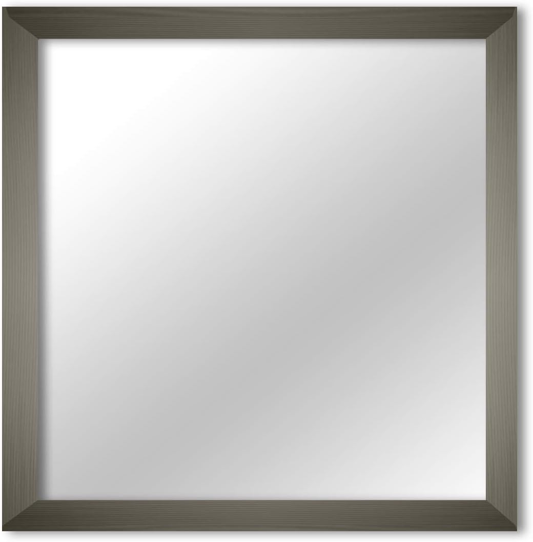 Beckett Square Grey Framed Mirror, 12" x 12" Home & Kitchen