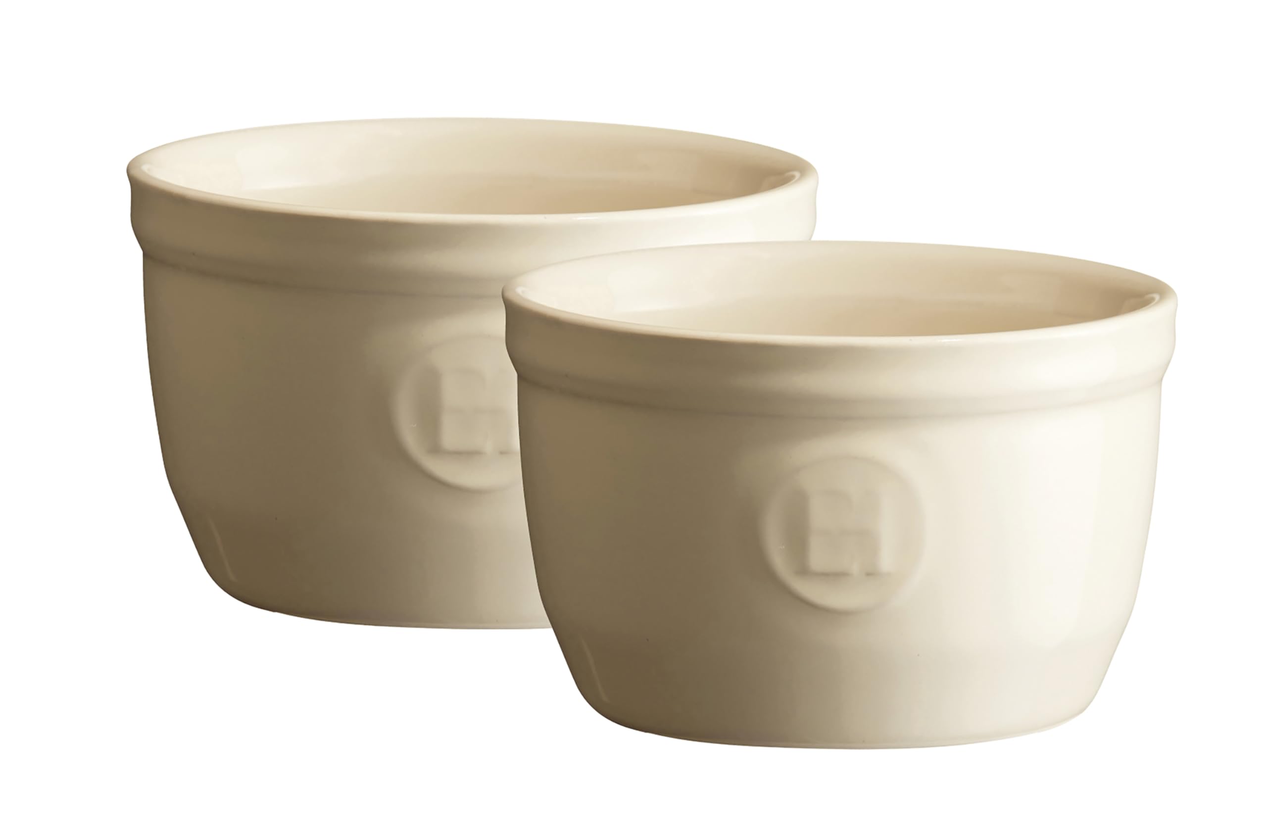 Emile Henry Eh024009 The N ° 9 Set of 2 Ramekins Ceramic Beige Clay 9 X 9 X 5.5 cm