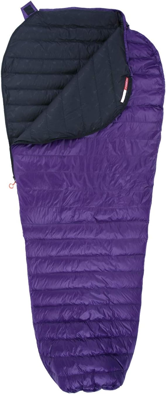 AEGISMAX Goose Down Sleeping Bag,Water Repellent White Goose Down,3 Season, Mummy,Ultralight,Backpacking,Camping,Hiking NANO1