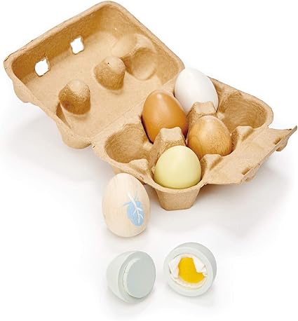 wooden play eggs