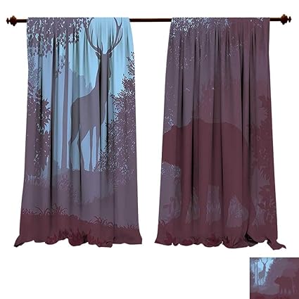 Amazon Com Fengruiyanjing Home Room Darkening Wide Curtains Cabin