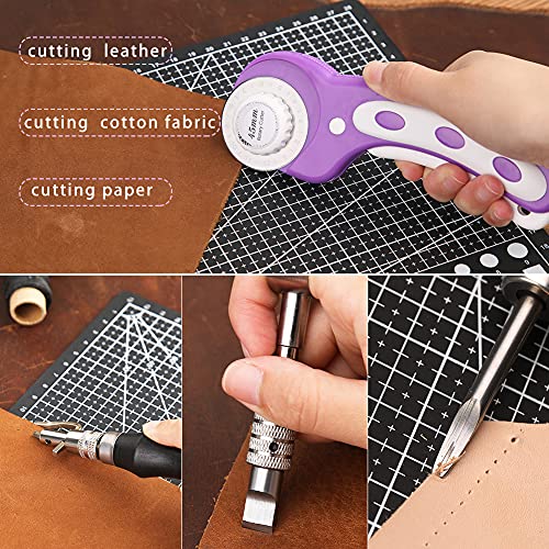 215 Pcs Leather Working Tools, Leather Crafting Tools kit with