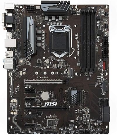 MSI Z370A-Pro Z370 Motherboard Intel 1151 ATX Black DDR4 SLI Crossfire