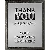 Corporate Plaques - 5 x 7 Thank You Etched Recognition Trophy Plaque Award Prime