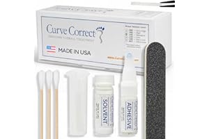 CurveCorrect Ingrown Toenail Kit - 10 Correction Braces - In Grown Toe Nail Treatment - Ingrown Toenail Relief - Pain Relieve