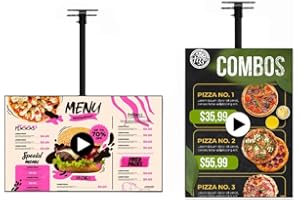 Canlarriz 32 Inch 4K UHD 700nits Wall Mount Digital Signage Slim Fit Frameless Commercial Display LCD Monitor Advertising Screen 4-64GB Android 11.0 with HDMI In