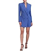 BCBGMAXAZRIA Womens Long Sleeve V Neck Double Breasted Coat Dress