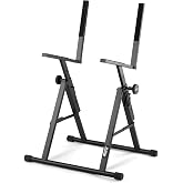 On-Stage RS7000 Tilt-Back Amp Stand (for Angling and Elevating Guitar Combo Amplifiers and Extension Speakers, Steel Construction, Up to 150LBs, Adjustable Height 17&ndash;24&rdquo;, Portable, Folding, Black)