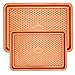 Copper Chef 2-Pc. Cookie Sheet Set | 9x13 Cookie Sheet and 12 x 17 Cookie Sheet - Non Stick Coating | Chef-Grade Baking Pans for Oven Use | Diamond Pan Collection