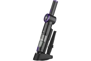 Nicebay Cordless Handheld Vacuum Cleaner, 15KPA Strong Suction Portable Hand Vacuum Cleaner, LED Display Car Vacuum Cleaner, Fast Charging Dock, Rechargeable Handheld Vacuum Purple